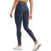 imageCRZ YOGA Butterluxe Womens Matte Faux Leather Leggings 28quot  High Waisted Stretch Ankle Leather Pants Pleather TightsReal Navy Foil Pattern
