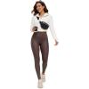 imageCRZ YOGA Butterluxe Womens Matte Faux Leather Leggings 28quot  High Waisted Stretch Ankle Leather Pants Pleather TightsTaupe Classic Pattern