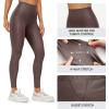 imageCRZ YOGA Butterluxe Womens Matte Faux Leather Leggings 28quot  High Waisted Stretch Ankle Leather Pants Pleather TightsTaupe Classic Pattern