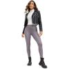 imageCRZ YOGA Butterluxe Womens Matte Faux Leather Leggings 28quot  High Waisted Stretch Ankle Leather Pants Pleather TightsTornado Grey Classic Pattern