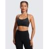 imageCRZ YOGA Butterluxe Womens Y Back Sports Bra  Padded Racerback Low Impact Spaghetti Thin Strap Workout Yoga TopDark Grey Camouflage 2