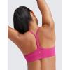 imageCRZ YOGA Butterluxe Womens Y Back Sports Bra  Padded Racerback Low Impact Spaghetti Thin Strap Workout Yoga TopHibiscus Purple