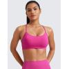 imageCRZ YOGA Butterluxe Womens Y Back Sports Bra  Padded Racerback Low Impact Spaghetti Thin Strap Workout Yoga TopHibiscus Purple