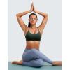 imageCRZ YOGA Butterluxe Womens Y Back Sports Bra  Padded Racerback Low Impact Spaghetti Thin Strap Workout Yoga TopLegend Green