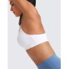 imageCRZ YOGA Butterluxe Womens Y Back Sports Bra  Padded Racerback Low Impact Spaghetti Thin Strap Workout Yoga TopWhite