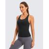 imageCRZ YOGA Butterluxe Workout Tank Tops for Women Built in Bras Padded  Racerback Athletic Spandex Yoga CamisoleBlack