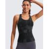 imageCRZ YOGA Butterluxe Workout Tank Tops for Women Built in Bras Padded  Racerback Athletic Spandex Yoga CamisoleBlack Tie Dye Flowers