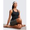 imageCRZ YOGA Butterluxe Workout Tank Tops for Women Built in Bras Padded  Racerback Athletic Spandex Yoga CamisoleDark Grey Camouflage 2