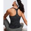 imageCRZ YOGA Butterluxe Workout Tank Tops for Women Built in Bras Padded  Racerback Athletic Spandex Yoga CamisoleDark Grey Camouflage 2