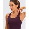 imageCRZ YOGA Butterluxe Workout Tank Tops for Women Built in Bras Padded  Racerback Athletic Spandex Yoga CamisoleDeep Purple
