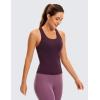 imageCRZ YOGA Butterluxe Workout Tank Tops for Women Built in Bras Padded  Racerback Athletic Spandex Yoga CamisoleDeep Purple