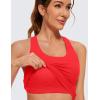 imageCRZ YOGA Butterluxe Workout Tank Tops for Women Built in Bras Padded  Racerback Athletic Spandex Yoga CamisoleDeep Red