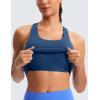 imageCRZ YOGA Butterluxe Workout Tank Tops for Women Built in Bras Padded  Racerback Athletic Spandex Yoga CamisoleFrench Navy