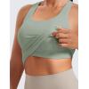 imageCRZ YOGA Butterluxe Workout Tank Tops for Women Built in Bras Padded  Racerback Athletic Spandex Yoga CamisoleGreen Palm Court