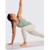 imageCRZ YOGA Butterluxe Workout Tank Tops for Women Built in Bras Padded  Racerback Athletic Spandex Yoga CamisoleGreen Palm Court