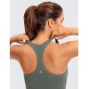 imageCRZ YOGA Butterluxe Workout Tank Tops for Women Built in Bras Padded  Racerback Athletic Spandex Yoga CamisoleGrey Sage