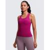 imageCRZ YOGA Butterluxe Workout Tank Tops for Women Built in Bras Padded  Racerback Athletic Spandex Yoga CamisoleMagenta Purple