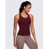 imageCRZ YOGA Butterluxe Workout Tank Tops for Women Built in Bras Padded  Racerback Athletic Spandex Yoga CamisoleRed Merlot