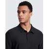 imageCRZ YOGA Cloudweight Mens Short Sleeve Polo Shirts Lightweight Moisture Wicking Athletic Casual Button Golf TShirtsBlack