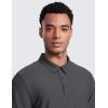 imageCRZ YOGA Cloudweight Mens Short Sleeve Polo Shirts Lightweight Moisture Wicking Athletic Casual Button Golf TShirtsMysterious Grey