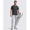imageCRZ YOGA Cloudweight Mens Short Sleeve Polo Shirts Lightweight Moisture Wicking Athletic Casual Button Golf TShirtsMysterious Grey