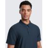 imageCRZ YOGA Cloudweight Mens Short Sleeve Polo Shirts Lightweight Moisture Wicking Athletic Casual Button Golf TShirtsTrue Navy