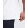 imageCRZ YOGA Cloudweight Mens Short Sleeve Polo Shirts Lightweight Moisture Wicking Athletic Casual Button Golf TShirtsWhite