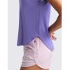 imageCRZ YOGA Cloudweight Workout Tops for Women Lightweight Athletic Short Sleeve Shirts Gym Running Side Slit TShirtsDark Lavender Purple