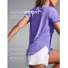 imageCRZ YOGA Cloudweight Workout Tops for Women Lightweight Athletic Short Sleeve Shirts Gym Running Side Slit TShirtsDark Lavender Purple