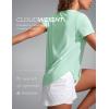 imageCRZ YOGA Cloudweight Workout Tops for Women Lightweight Athletic Short Sleeve Shirts Gym Running Side Slit TShirtsMint Moment