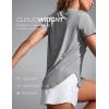 imageCRZ YOGA Cloudweight Workout Tops for Women Lightweight Athletic Short Sleeve Shirts Gym Running Side Slit TShirtsSilver Gray