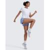 imageCRZ YOGA Cloudweight Workout Tops for Women Lightweight Athletic Short Sleeve Shirts Gym Running Side Slit TShirtsWhite