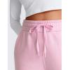 imageCRZ YOGA Cotton Fleece Lined Sweatpants Women 30quot Straight Leg Casual Lounge Sweat Pants for WomenPink Peony