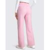 imageCRZ YOGA Cotton Fleece Lined Sweatpants Women 30quot Straight Leg Casual Lounge Sweat Pants for WomenPink Peony