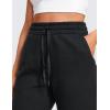 imageCRZ YOGA Cotton Fleece Lined Sweatpants Women High Waisted Warm Casual Lounge Jogger Pants with PocketsBlack