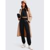 imageCRZ YOGA Cotton Fleece Lined Sweatpants Women High Waisted Warm Casual Lounge Jogger Pants with PocketsBlack