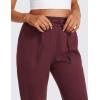 imageCRZ YOGA Cotton Fleece Lined Sweatpants Women High Waisted Warm Casual Lounge Jogger Pants with PocketsDark Red