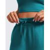 imageCRZ YOGA Cotton Fleece Lined Sweatpants Women High Waisted Warm Casual Lounge Jogger Pants with PocketsGreen Jade