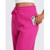 imageCRZ YOGA Cotton Fleece Lined Sweatpants Women High Waisted Warm Casual Lounge Jogger Pants with PocketsHibiscus Purple