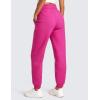 imageCRZ YOGA Cotton Fleece Lined Sweatpants Women High Waisted Warm Casual Lounge Jogger Pants with PocketsHibiscus Purple