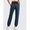 imageCRZ YOGA Cotton Fleece Lined Sweatpants Women High Waisted Warm Casual Lounge Jogger Pants with PocketsInk Blue