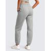 imageCRZ YOGA Cotton Fleece Lined Sweatpants Women High Waisted Warm Casual Lounge Jogger Pants with PocketsSterling