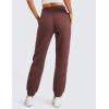 imageCRZ YOGA Cotton Fleece Lined Sweatpants Women High Waisted Warm Casual Lounge Jogger Pants with PocketsTaupe