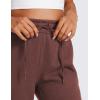 imageCRZ YOGA Cotton Fleece Lined Sweatpants Women High Waisted Warm Casual Lounge Jogger Pants with PocketsTaupe