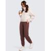 imageCRZ YOGA Cotton Fleece Lined Sweatpants Women High Waisted Warm Casual Lounge Jogger Pants with PocketsTaupe