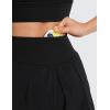 imageCRZ YOGA Crossover Butterfly Athletic Shorts for Women 2 in 1 Flowy High Waisted for Tennis Running Workout with PocketsBlack