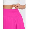 imageCRZ YOGA Crossover Butterfly Athletic Shorts for Women 2 in 1 Flowy High Waisted for Tennis Running Workout with PocketsHibiscus Purple