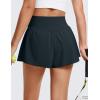 imageCRZ YOGA Crossover Butterfly Athletic Shorts for Women 2 in 1 Flowy High Waisted for Tennis Running Workout with PocketsTrue Navy
