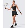 imageCRZ YOGA Cute Pleated Skirts for Women High Waisted Tennis Golf Skorts with Pockets Casual Athletic Workout SkaterBlack