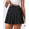 imageCRZ YOGA Cute Pleated Skirts for Women High Waisted Tennis Golf Skorts with Pockets Casual Athletic Workout SkaterBlack
